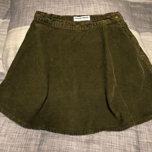 American Apparel Circle Skirt (Olive Corduroy)